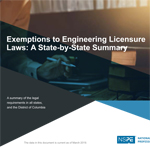 Exemptions to Engineering Licensure Laws